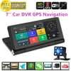 Car Dash Cam Recorder, KOOZIMO 7'' HD Android Car Navigator DVR Video Play Car GPS WIFI Free Map +Backup Camera