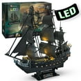 thumbnail image 1 of CubicFun 26.6'' LED Pirate Ship 3D Puzzle - Large 3D Puzzles Model Kits for Adults - 340 Pieces, 1 of 9