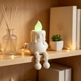 thumbnail image 6 of VORJELT Cute 3D Printed Shine-in-the-Dark Candle Figurine with Movable Joints Adjustable Desktop Ornament for Home Decor and Gifting White, 6 of 7