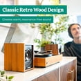 thumbnail image 5 of Electrohome Huntley - Altavoces de estantería alimentadas con amplificador integrado y controladores de 3 pulgadas para tocadiscos, TV, PC y transmisión de música inalámbrica con Bluetooth 5, RCA y, 5 of 5