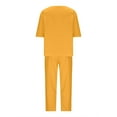 thumbnail image 6 of JNGSA Outfits for Women 2 Piece Sets,Plus Size Lounge Two Piece Set Solid Color Elegant Long Sleev Tunic Top and Baggy Capris Pants Loose Casual Sets Yellow, 6 of 6