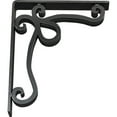 thumbnail image 4 of Ekena Millwork 2"W x 10"D x 12"H Orleans Wrought Iron Bracket, (Triple center brace), Powder Coated Black, 4 of 8