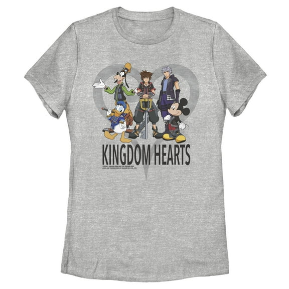 Women's Kingdom Hearts 3 Box Art Graphic Tee Athletic Heather Medium