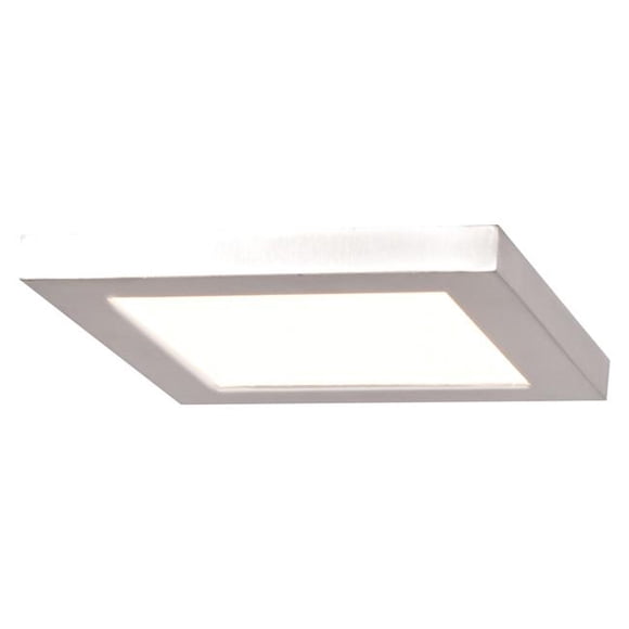 20814LEDD-WH-ACR Éclairage d'Accès 7.5 x 7.5 x 0.5 Po. Boxeur LED Montage Encastré Carré, Blanc & Verre Acrylique