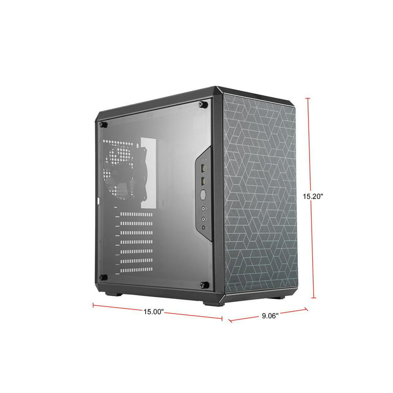 Cooler Master MasterBox Q500L Mid Tower w/ ATX MB Support, Magnetic Dust  Filter, Transparent Acrylic Side Panel, Adjustable I/O & Fully Ventilated  for Airflow 