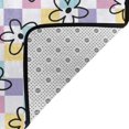 thumbnail image 4 of Shaggy Area Rug, Floral checkered Plaid Rugs for Living Room Bedroom Non Slip Door Mat Indoor Carpet Machine Washable Nursery Home Decor Floor Mats for Entryway 60x39in, 4 of 5