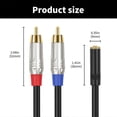 thumbnail image 3 of 3.5mm to 2RCA Sound Cable Female to Male Y 2RCA Splitter 3.5mm Adapter for Phone Home Theater Amplifiers Speaker Stereo, 3 of 4