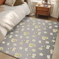 thumbnail image 4 of Spring Floral Area Rugs 4x6 ft Watercolor White Yellow Flowers Modern Farmhouse Washable Rug Non Slip Indoor Carpet Absorbent Floor Mat for Living Room Bedroom Dining Room, 4 of 9