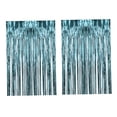 thumbnail image 5 of HOMYL 2Pcs Foil Fringe Curtains Decoration for Celebration Party Stage Performance Light Blue, 5 of 8