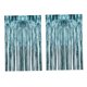 thumbnail image 5 of 2x cortinas con flecos de aluminio, fondo fotográfico, decoración de fondo, Streamer, cortinas de fondo para eventos, bodas, salas de estar y fiestas Azul claro, 5 of 10