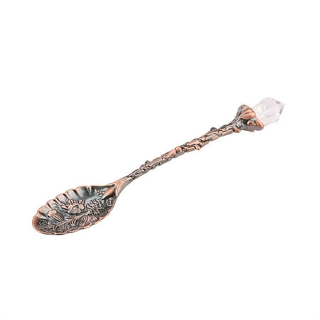 

Jmntiy Crystal Head Pattern Style Coffee Sugar Tea Dessert Spoon Fork Kitchen Tableware Home Furnishing decoration