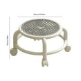 thumbnail image 3 of Merryso Low Rolling Stool with 360° Swivel Wheels - Small Plastic Wheeled Seat, Multi-Purpose for Entryway Shoe Bench, Workshop, Living Room, Space Saving Ergonomic Design, 3 of 6