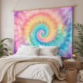 thumbnail image 3 of Colorful Tie Dye Small Tapestry for Bedroom Wall Hanging Tapestry, Rainbow Ombre Abstract Pattern Art Ceiling Backdrop Tapestries Poster Blanket Wall Decor for Teens Room Living Room Dorm 23" x 28", 3 of 8