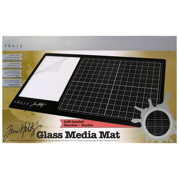 Tonic Studios Tim Holtz Glass Media Mat 23.75"X14.25"-Left-Handed