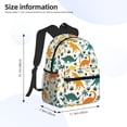 thumbnail image 4 of Lsque Dinosaurs and Tropical Leaves Classic Casual Backpack - Large Capacity Water-Resistant Backpack for School, Work, Travel, and Outdoor Activities, 4 of 8