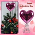 thumbnail image 4 of Easter Savings: Tree Topper Sequin Treetop Glitter Heart Ornament Flash Love Topper Decor 9.06 X 6.69 Inches for Wedding Holiday Metal Ornament Pink, 4 of 7
