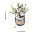 thumbnail image 3 of Christmas decoration-Christmas wrought iron galvanized barrel desktop potted ornaments simulation pine berries holiday decoration desktop Christmas tree, 3 of 6