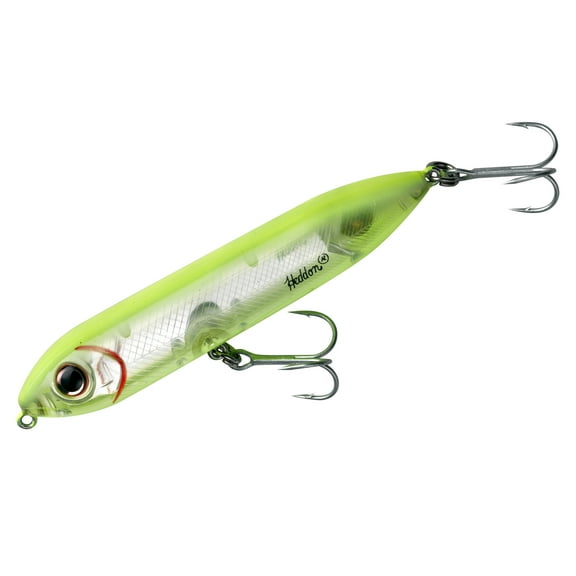 Heddon Super Spook Jr Topwater Chartreuse Silver Insert 3 1/2" 1/2 oz.