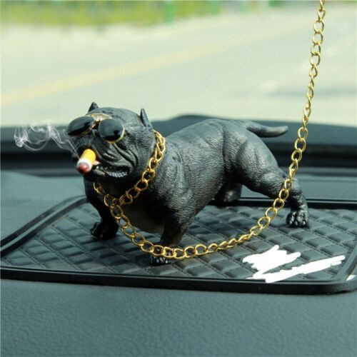 Decoraciones para coches de perros sociales de gama alta Decoraciones para coches de perros Bully que fuman (4 piezas) LingWen 8390614109513