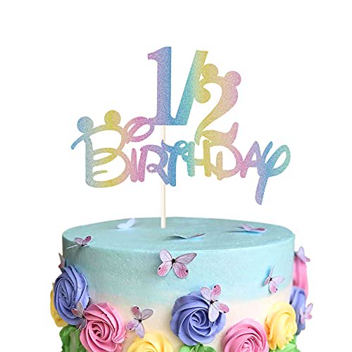 1 2 Birthday Cake Topper Colorful Glitter 6 Months Half Birthday Baby Shower Party Decor Kid S Half Year Old Birthday Theme Party Decoration Walmart Com 1 2 Birthday Cake Topper Colorful Glitter 6 Months Half Birthday Baby Shower Party Decor Kid S Half Year Old Birthday Theme Party Decoration Walmart Com