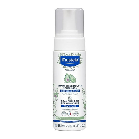 Mustela Cradle Cap Newborns Foam Shampoo, 5.07 Oz