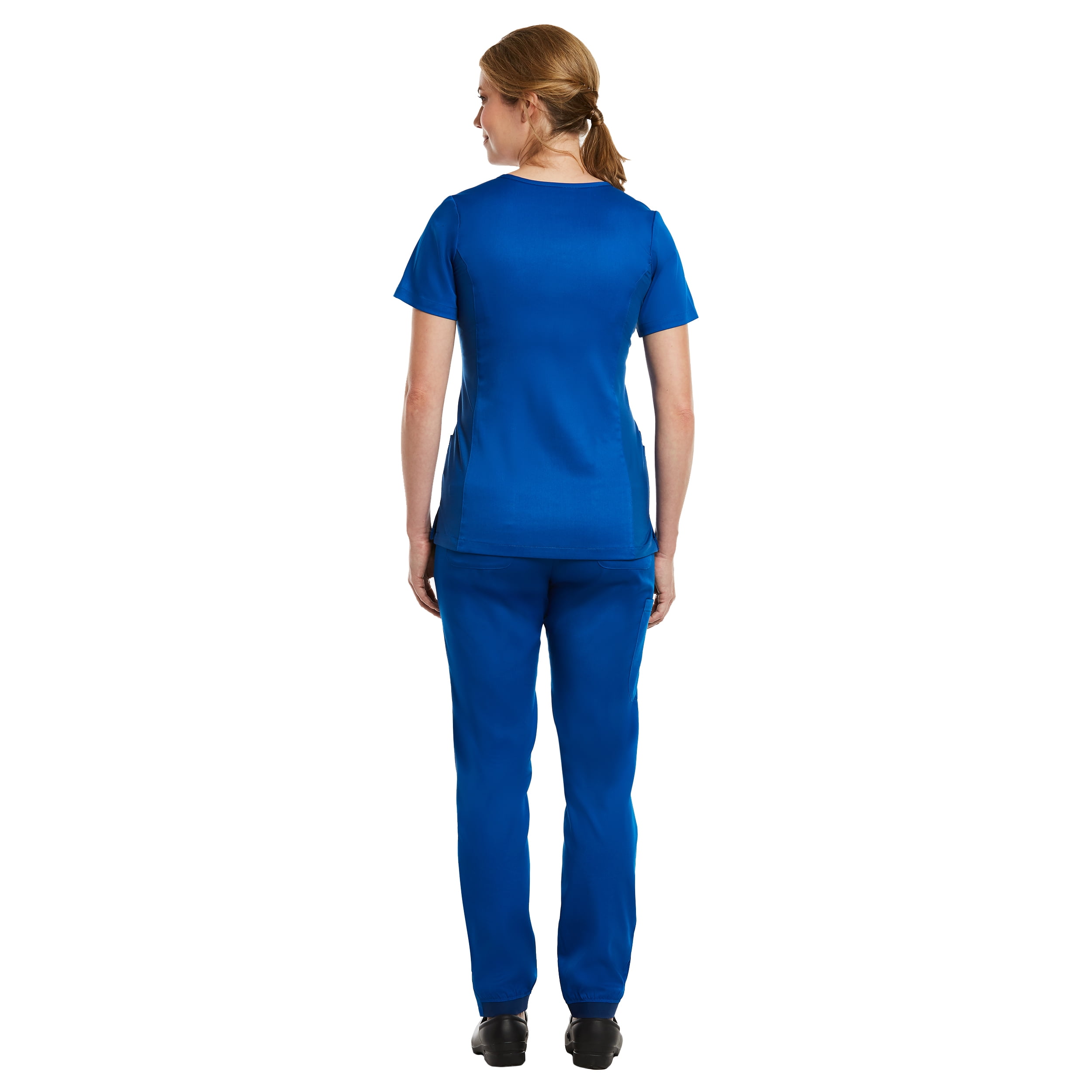 Maevn Maevn Matrix Women S Curved Mock Wrap Scrub Top E
