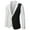 White, variant on WREESH Mens Color Block Blazer Slim Business Suit Jacket Fashion Peaked Lapel One Button Tuxedo Party Blazer Casual Sport Coat Black