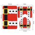 thumbnail image 3 of Red Christmas Santa Costume Pattern Bathroom Rugs Sets 3 Piece,Toilet Cover Set,Absorbent Non Slip Bathroom Mats Sets with U-Shaped Contour Rug Toilet Rug Set, 3 of 5