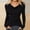 Black, variant on WTXUE Cowl Neck Ribbed Knit Pullover Sweaters for Women Slim Fit Ribbed Basic Casual Tee Tops Long Sleeve Shirts Trendy Blouses Going Out Crop Tops Basic T-Shirts Soft Comfortable Tee Shirts Black L