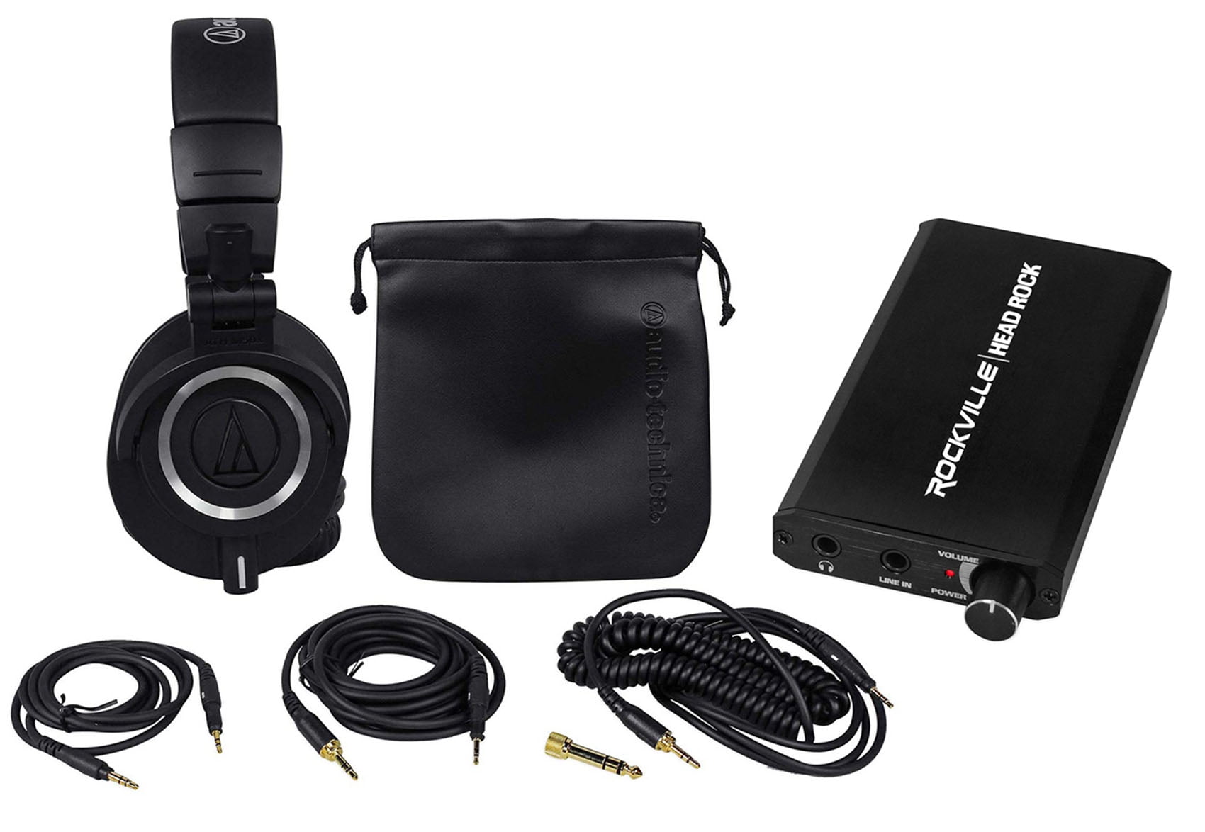 Audio Technica ATHM50X Studio Headphones+Rechargeable Headphone