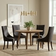 thumbnail image 2 of DONGPAI Stretch Wingback Dining Chair Cover Side Chair Slipcover, Velvet Accent Chair Cover with Arms, Protector Seat Cover for Dining Living Room Home, 1 Pack, Dark Gray, 2 of 8