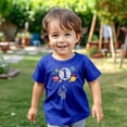 thumbnail image 2 of Olive Loves Apple 1st Birthday Rocket Astronaut Themed T-Shirts with Moon Balloon and Planets for Boys and Girls Vintage Royal Shirt 18 Months, 2 of 6