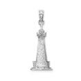 thumbnail image 3 of 14K White Gold 2-D Cape Hatteras Lighthouse Charm, 3 of 4