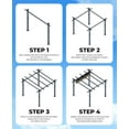 thumbnail image 6 of WildBreak Outdoor Pergola 13 x 10 Feet, Reinforced Frame, with Adjustable Canopy, Gray & Teal, 6 of 9