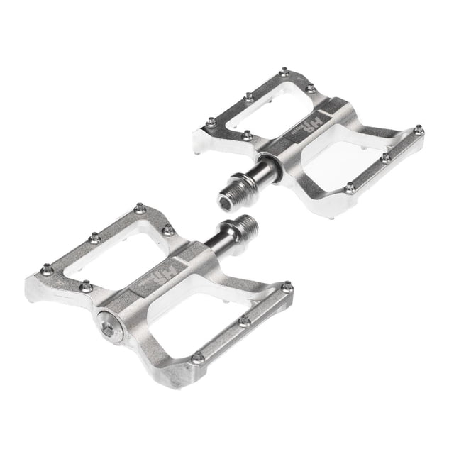 Pedales para bicicleta BMX 1/2 aluminio plata plateado