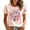 Light pink, variant on Domzest Women Breast Cancer Awareness Tie Dye T Shirt Short Sleeve Round Neck Casual Graphic Tee Pink Ribbon Support Survivor Gift Summer Top Light pink XL