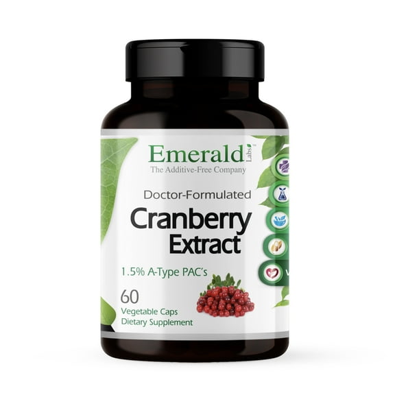 Emerald Labs Cranberry Extract - Supports Urinary Tract Health, Stomach/Digestive Health, Circulatory Health Support - 60 Vegetable Capsules