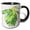 Black/White, variant on 3drose, Monstera Leaves Artistic Vector Cut Out, 11oz Two-tone Black Mug