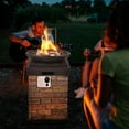 thumbnail image 3 of Gymax 40,000 BTU Burning Fire Bowl Column Propane Patio Yard w/ Lava Rocks, 3 of 9
