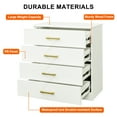 SUGIFT 4 Drawer Wood Dresser for Bedroom, White