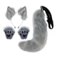 thumbnail image 1 of Conjunto de Orejas y Cola Salvador Diadema Felpa Gris, 1 of 9