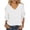 White, variant on Women's V-Neck Layered Flutter Sleeve Blouse, Solid Color, Lightweight Chiffon Fabric, Casual & Office Wear Top White XXL
