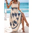 thumbnail image 3 of Vestido largo hasta el tobillo sin mangas con tirantes y cuello de una pieza con estampado de estilo de vacaciones para mujer 2024, 3 of 5