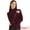 Burgundy, variant on DARING DIVA Ribbed Long Sleeve Turtleneck Stretch Knit Sweater Top S Burgundy