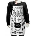 thumbnail image 1 of Adventure Kids Apron, Life in the Forest Theme Boho Details Antlers Tree Branches and Feathers, Boys Girls Apron Bib with Adjustable Ties for Cooking Baking Painting, Charcoal Grey White, by Ambesonne, 1 of 2