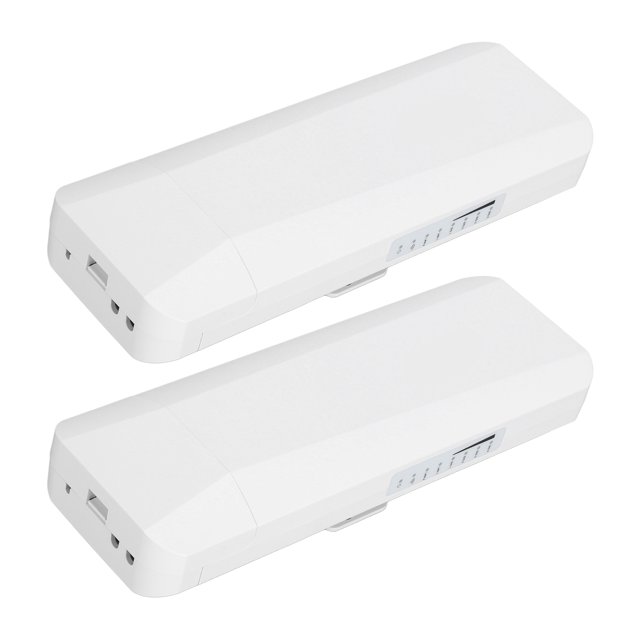 Pont Sans Fil Extérieur Point à Point pour, Ponts Wi‐Fi 5,8 g 3 km Longue Portée avec Antenne 14 dBi à Haut Gain, 2 Ports Ethernet LAN RJ45, IP65 Résistant aux Intempéries pour