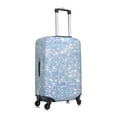thumbnail image 3 of Easygdp White Bule Glitter Print Elastic and Washable Suitcase Protective Cover with Hidden Zipper Fits 18-32 inch Luggage -X-Large, 3 of 9