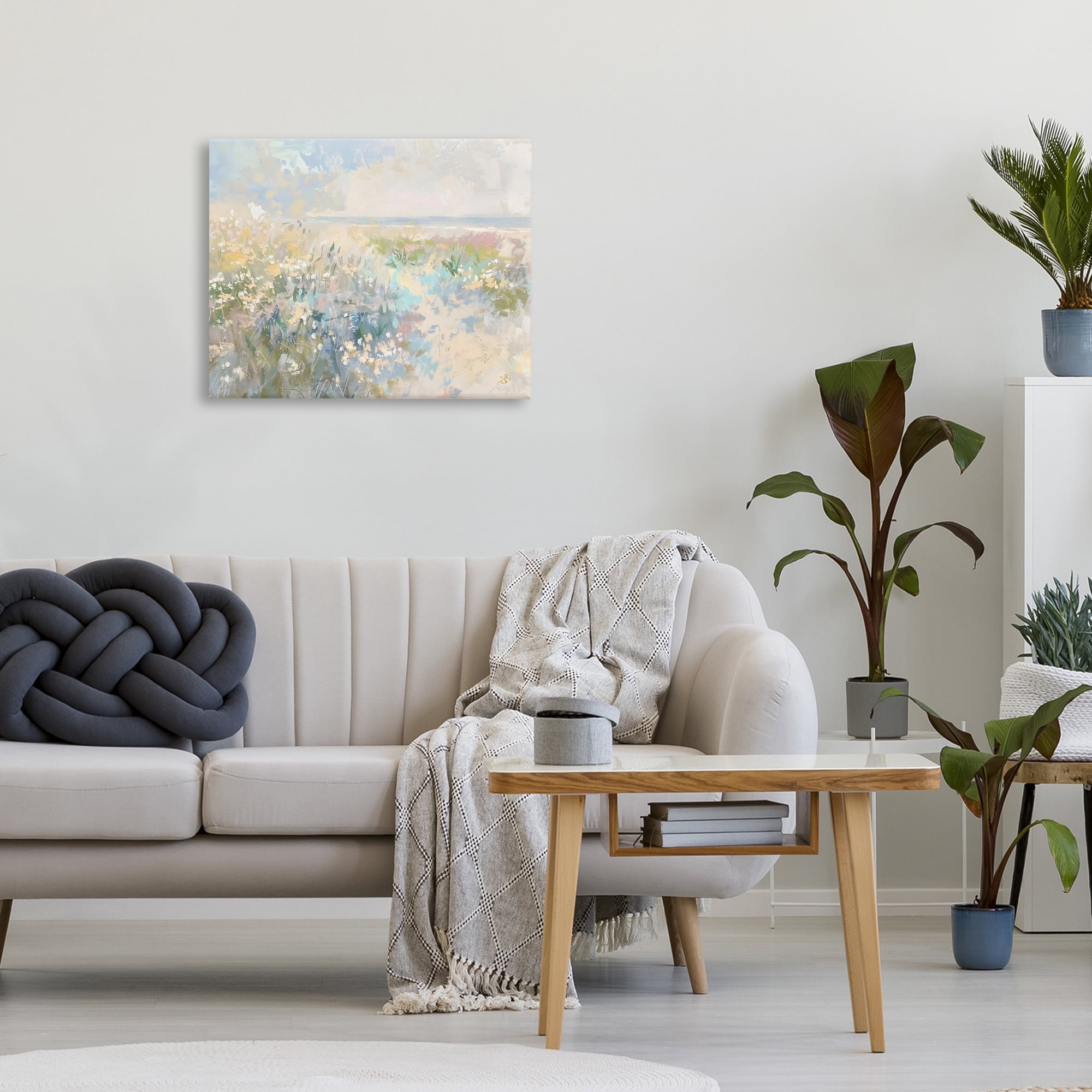 Stupell Industries Mottled Pastel Field Impression Canvas Wall Art, design by Creative Studio