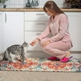thumbnail image 5 of Boho Style Kitchen Mats for Floor Set of 2 Pieces Bohemian Floral Medallion Country Vintage Kitchen Rugs and Mats Non Skid Washable Kitchen Floor Mat(17" Wx30 L+17" Wx 47" L), 5 of 6