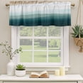 thumbnail image 3 of 2 Pack Valances for Windows, Blue Beach Gradient Window Valances for Living Room/Bedroom/Bathroom, Boho Sea Waves Ombre Abstract Light Filtering Kitchen Curtain Valance Window Treatment 42"W x12" L, 3 of 9